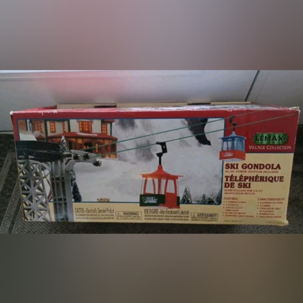 2000 Lemax SKI Gondola Electrically Operated Village Collection #94393 A RARE